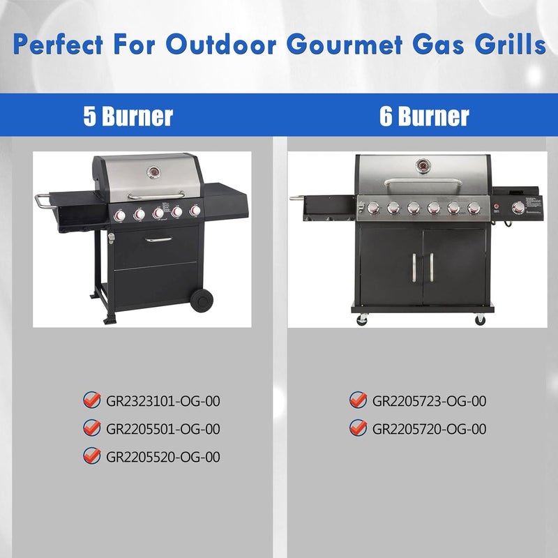 Grillflame GR2205723-OG-00 Grill Parts for Outdoor Gourmet Grill Burners Heat Plates GR2323101-OG-00 GR2205720-OG-00 Heat Shield Flame Tamer Burner Heat Tents 5 6 Burner Gas Grill Replacement Parts - Image 3